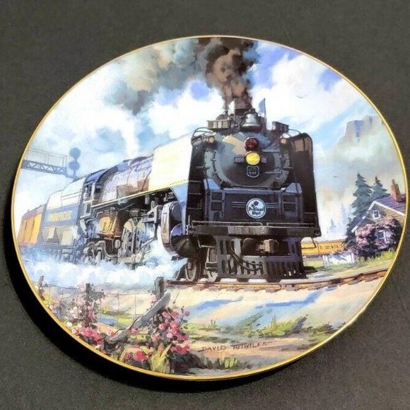 Romance of the Rails Plate Collection Portland Ros - Picture 2 of 4
